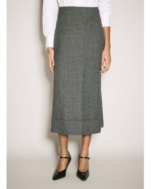 Prada Wool Maxi Skirt - Gray