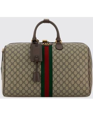 Gucci Savoy Gg Fabric Duffle Bag - Gray