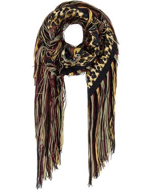 Etro Silk Foulard Style Scarf, 130 X 30 Cm - Black