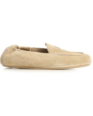 Celine Adam Suede Moccasin - Natural