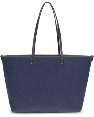 Fendi Reversible Denim Tote Bag - Blue