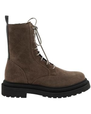 Brunello Cucinelli Lace Boots - Brown