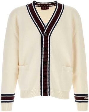 Gucci Wool Cardigan - Natural