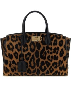 Ferragamo 'New Studio Soft (L) Handbag - Black