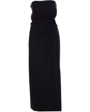 ワンピース MAX MARA SILVA BUSTIER DRESS IN MOHAIR WOOL AND SILK Max Mara Bustier Dress In Wool, Mohair And Silk in Black | Lyst