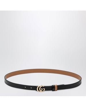 Gucci Reversible Gg Marmont Belt - Black