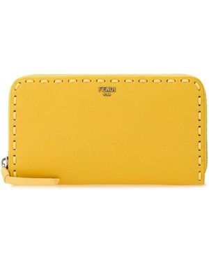 Fendi Leather Wallet - Yellow