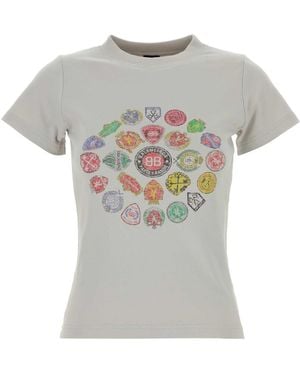 Balenciaga T-Shirt With Colorful Print - White