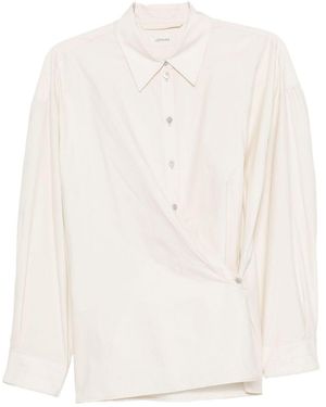 Lemaire Cotton And Silk Blend Shirt - White