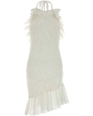 Blumarine Abito Tulle - White