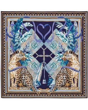 Ferragamo Felindra Silk Foulard - Blue