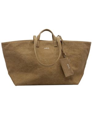 A.P.C. Le Drummer Tote Bag - Brown