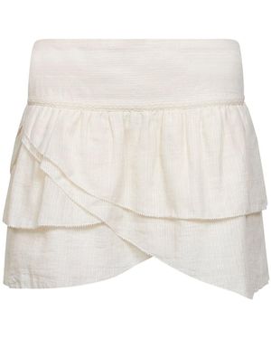 Isabel Marant Marant Etoile Ecru Gauze Dejha Mini Skirt - White