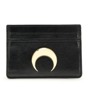 Marine Serre Moon Charm Card Holder - Black