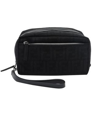Fendi Small Ff Double Zip Beauty Case - Black