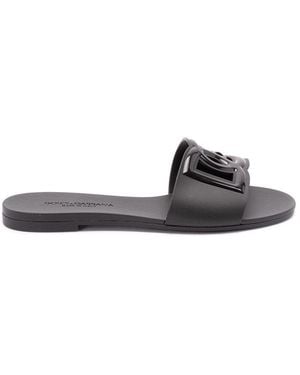 Dolce & Gabbana Dolce & Gabbana Rubber Beachwear Sliders - White