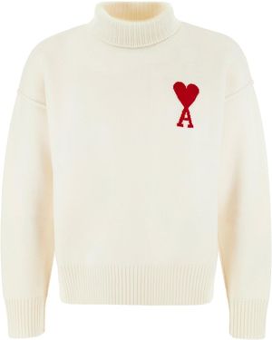 Ami Paris Clothing Knitwear - White