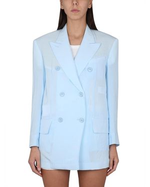 Max Mara Double-Breasted Jacket - Blue