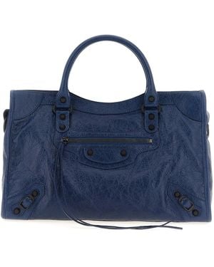 Balenciaga 'Le City Bag M' Handbag - Blue