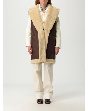 Bottega Veneta Sleeveless Leather Jacket - Natural