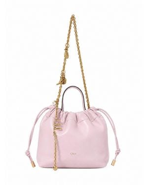 Chloé Chloé Light Lilac Chloé Icons Mini Shoulder Bag With Chain - Pink
