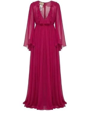 Gucci Silk Midi Dress - Purple
