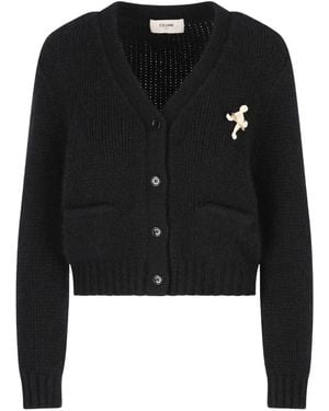 Celine Cashmere V-Necked Cardigan - Black