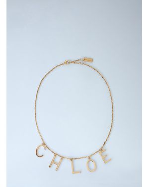 Chloé Chloã Logo Motif Necklace - Blue