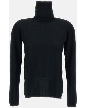 Max Mara Pure Wool Turtleneck Sweater - Black