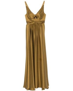 Zimmermann Silk Draped Dress - Metallic