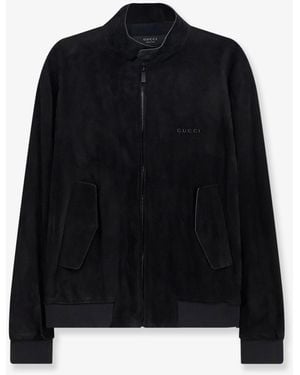 Gucci Suede Bomber - Black