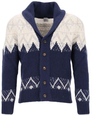 Eleventy Shawl Collar Cardigan - Blue