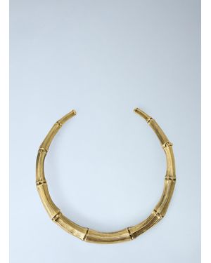 Saint Laurent Bamboo Torc Necklace - Blue