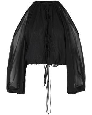 ANDAMANE Silk Blouse - Black