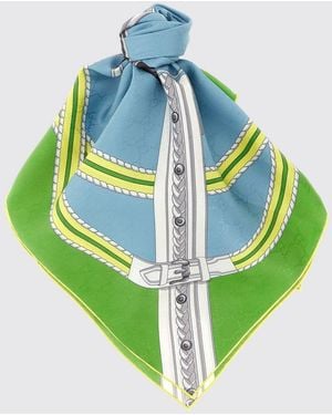 Gucci Printed Silk Scarf - Green