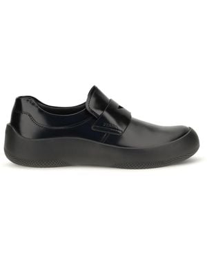 Prada Leather Loafers Nero - White