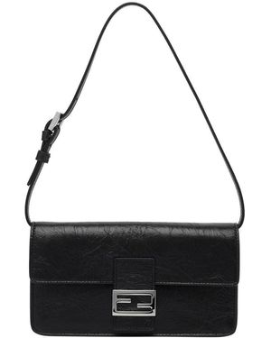 Fendi Tube Wallet On Chain - Black