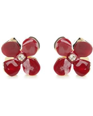 Marni Flower Earrings - Red