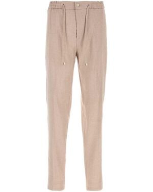 Etro Sand Linen Blend Pant - Natural