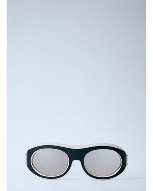 Moncler Oval Frame Sunglasses - White
