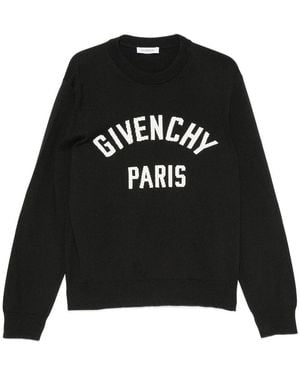 Givenchy Couture Seam Knitted Sweater With Paris Detail - Black