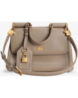 Dolce & Gabbana Dolce & Gabbana My Sicily Leather Handbag - Natural