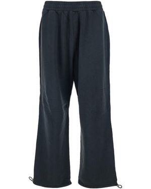 44 Label Group Pants With Elastic Waist And Drawstring Hem - Blue