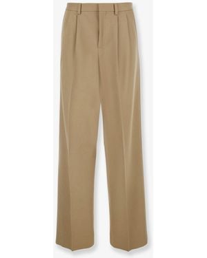 Celine Wool And Cotton Pants - Natural