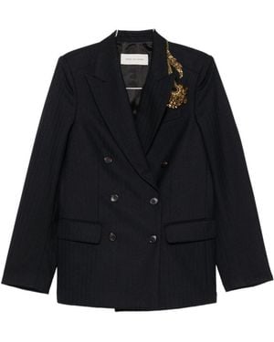 Dries Van Noten Barrysta Double-Breasted Jacket - Black