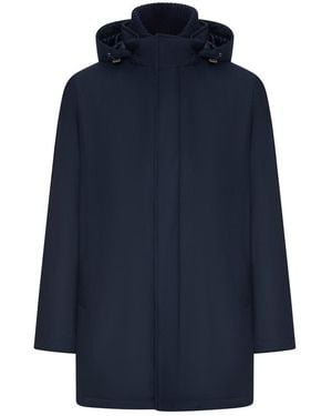 Herno Technical Hooded Parka - Blue