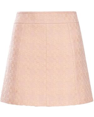 Celine Wool Mini Skirt - Pink
