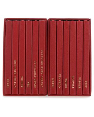 Prada Leather Notebook Set - Red