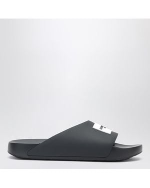 Givenchy Label Flat Mules - Blue