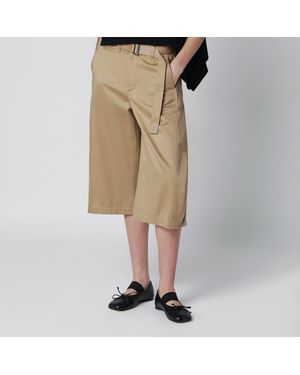 Sacai Cotton Chino Bermuda Shorts - Natural